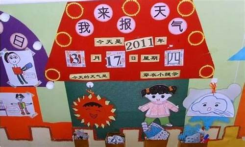 幼儿园大班天气主题墙创设_天气预报主题墙