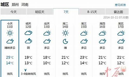 郑州近几天的天气_郑州近几天的天气情况如何