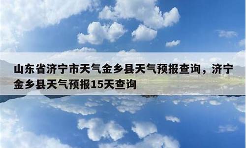 山东金乡天气预报15天_山东金乡天气预报